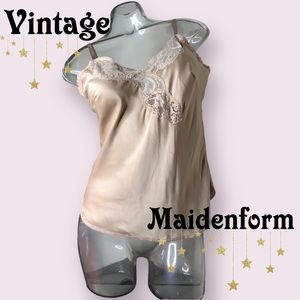 Vintage Maidenform Champagne satin camisole lingerie